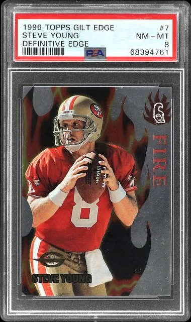 1996 Topps Steve Young Gilt Edge Definitive Edge #7 card image