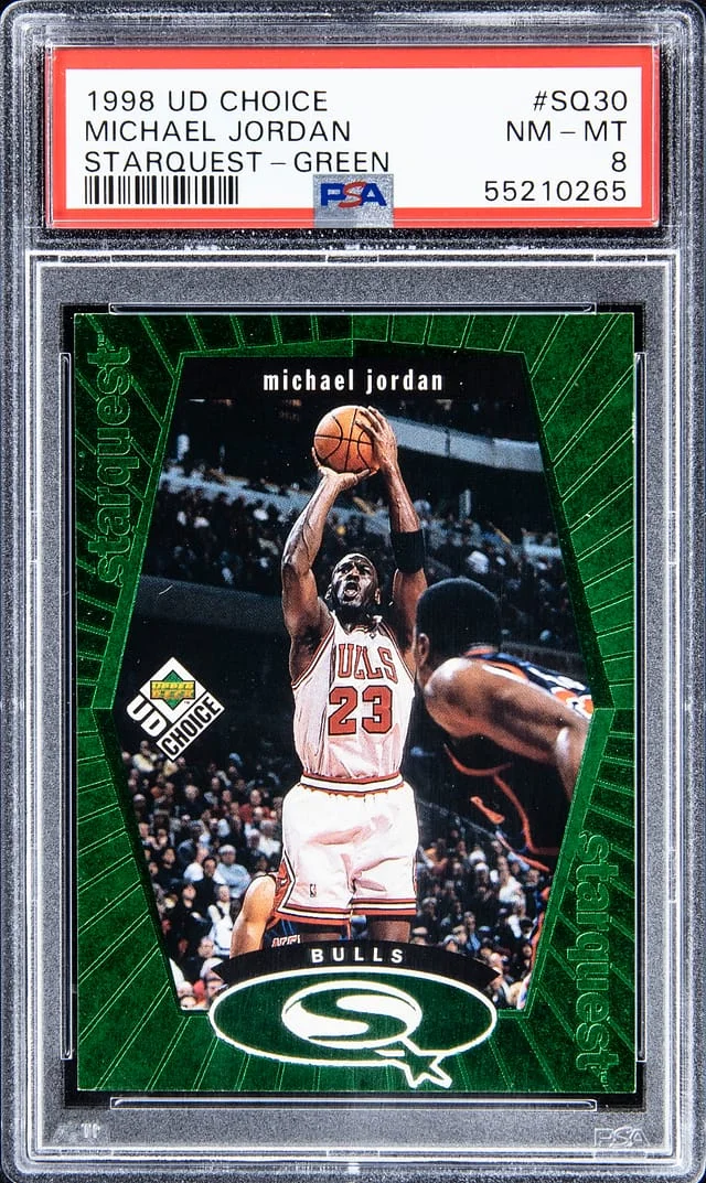 1996 UD Choice Michael Jordan Starquest Green #SQ30 card image