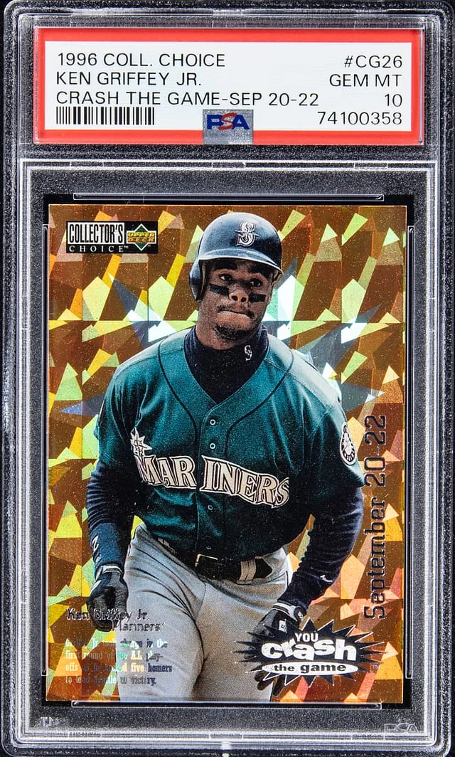 1996 UD Collector's Choice Crash the Game Sept. 20-22 Ken Griffey Jr. #CG26 card image