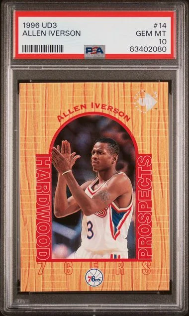 1996 UD3 Allen Iverson #14 card image