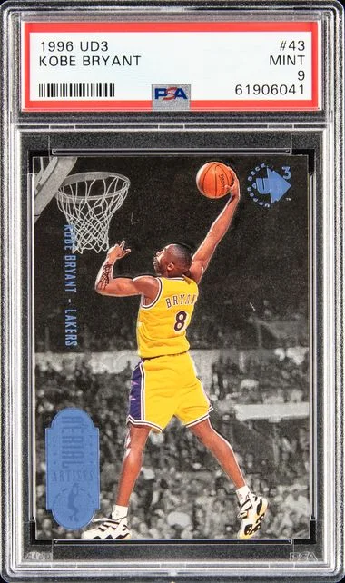 1996 UD3 Kobe Bryant #43 card image