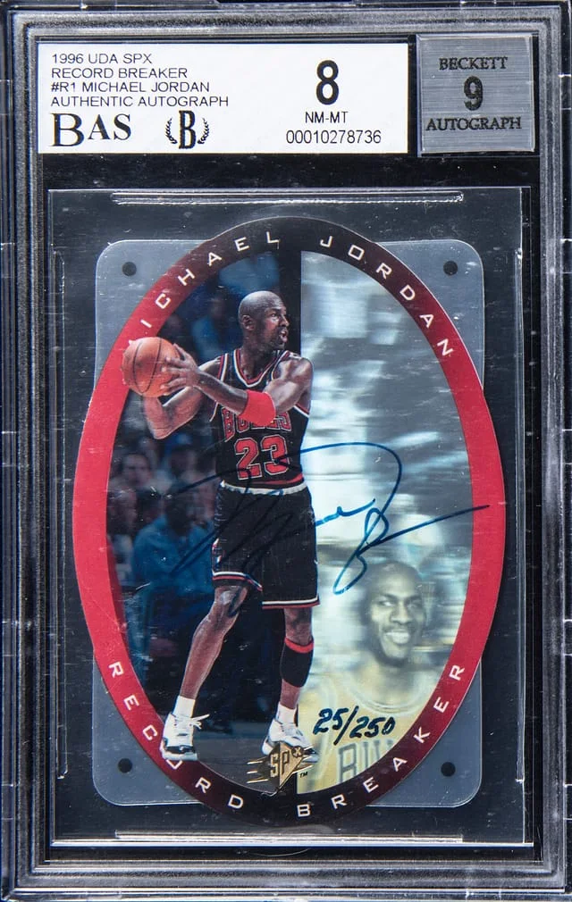1996 UDA SPx Record Breaker Michael Jordan #R1 card image