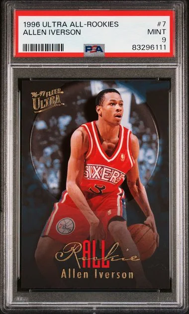 1996 Ultra Allen Iverson All-Rookies #7 card image