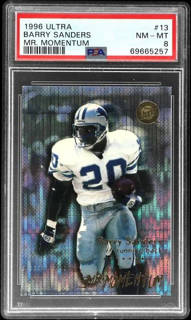 1996 Ultra Barry Sanders Mr. Momentum Mr. Momentum #13 card image