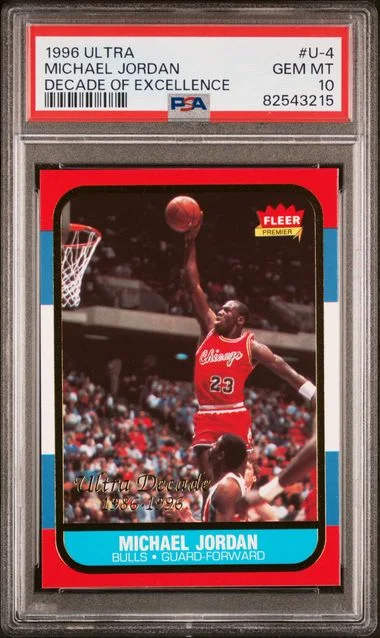 1996 Ultra Michael Jordan Decade Of Excellence #U-4 card image