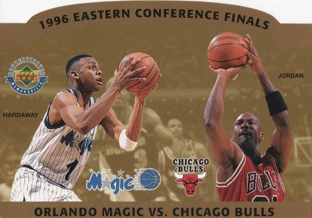1996 Upper Deck Authenticated 1996 Eastern Conference Finals Michael Jordan #NNO card image