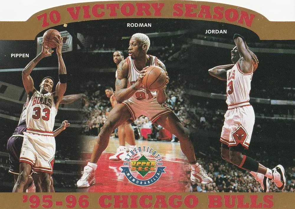 1996 Upper Deck Authenticated '95-96 Chicago Bulls 70 Victory Season Michael Jordan #NNO card image