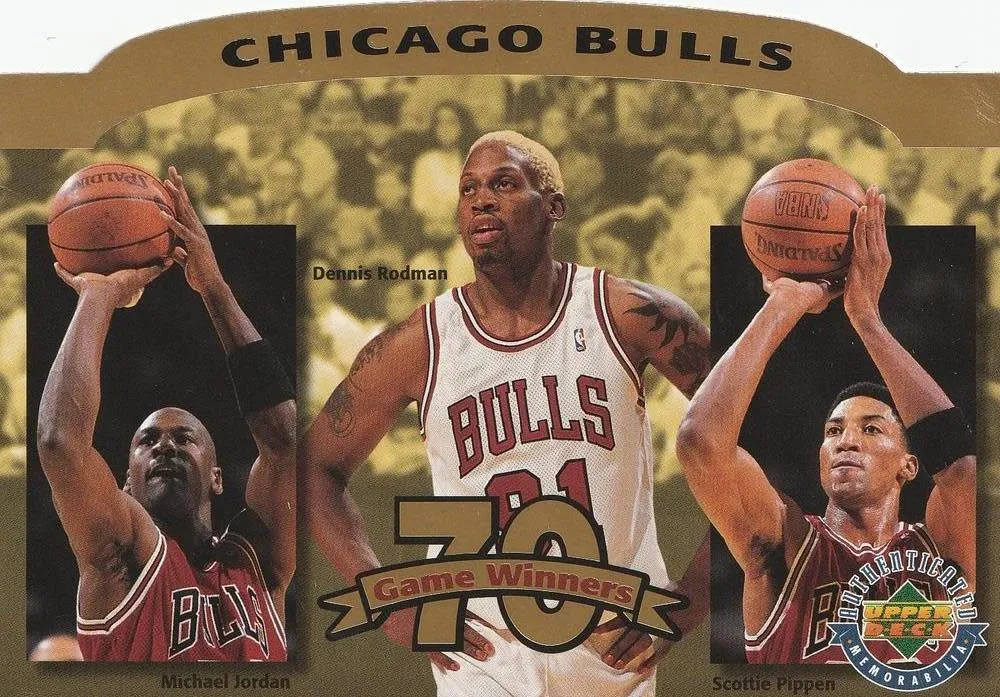 1996 Upper Deck Authenticated Chicago Bulls 70-Game Winners Michael Jordan #NNO card image