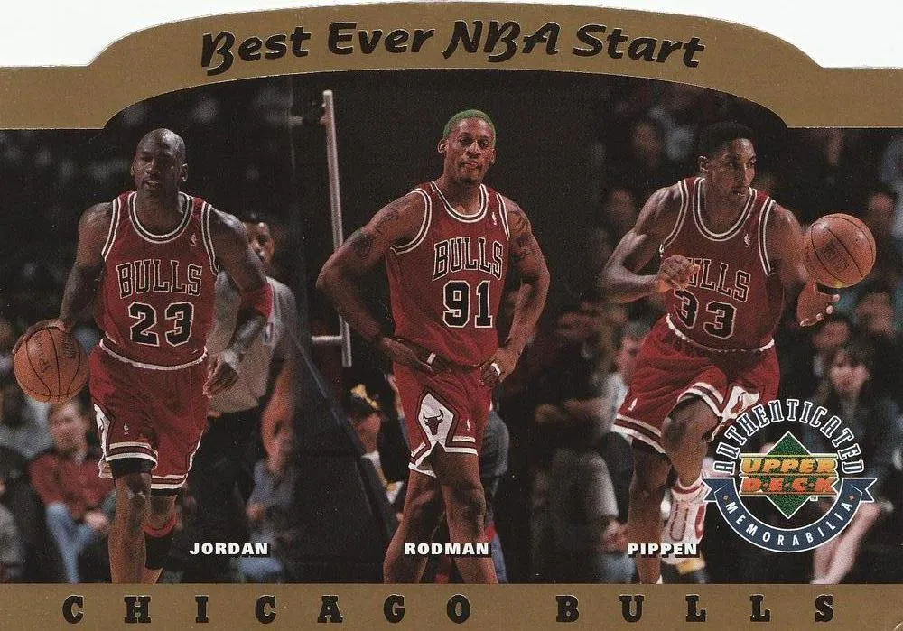 1996 Upper Deck Authenticated Chicago Bulls Best Ever NBA Start Michael Jordan #NNO card image