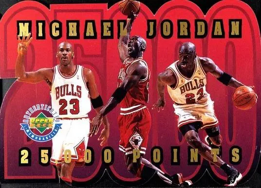1996 Upper Deck Authenticated Michael Jordan 25,000 Points Michael Jordan #NNO card image