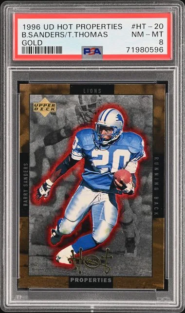 1996 Upper Deck B.Sanders/T.Thomas Hot Properties Gold #Ht-20 card image