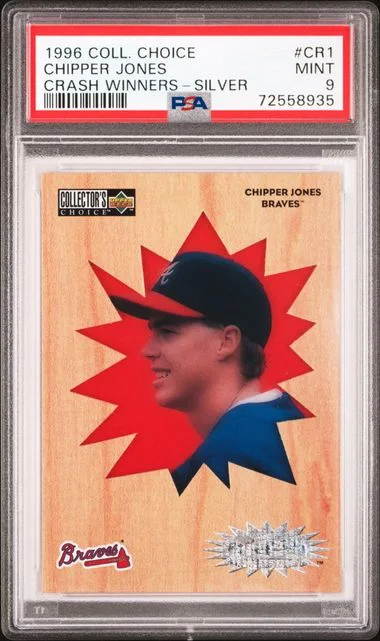 1996 Upper Deck Collector's Choice Chipper Jones Crash Winners Silver #CR1 card image