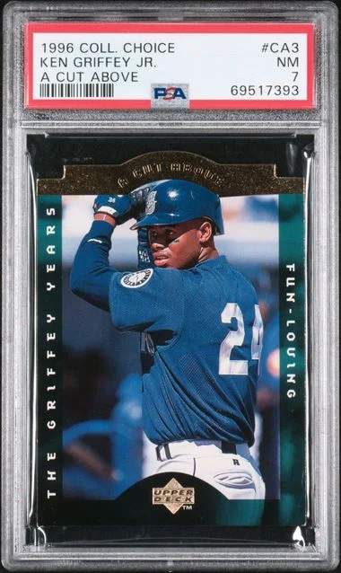 1996 Upper Deck Collector's Choice Ken Griffey Jr. A Cut Above #CA3 card image