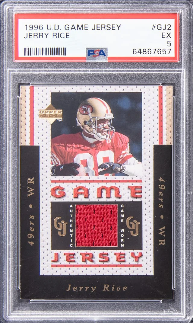 1996 Upper Deck Game Jersey Jerry Rice #GJ2 card image