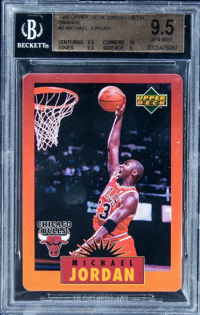 1996 Upper Deck Michael Jordan Jordan Metal Orange #2 card image