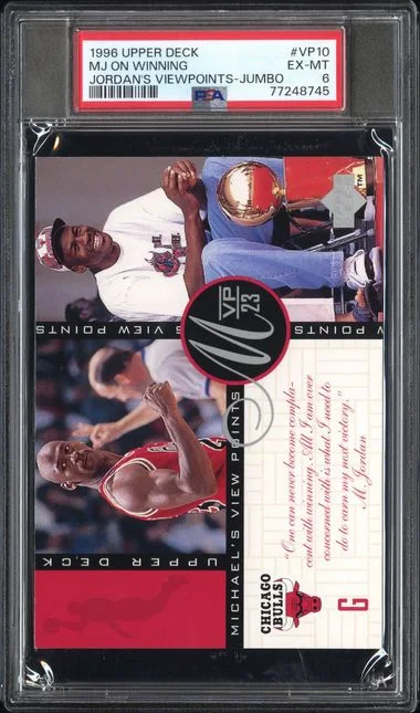 1996 Upper Deck MJ On Winning Jordan's Viewpoints Jumbo #Vp10 card image