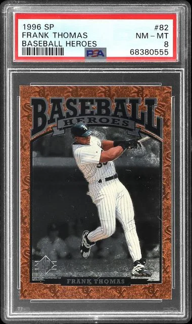 1996 Upper Deck SP Baseball Frank Thomas Heroes #82 card image
