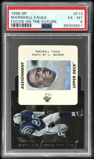 1996 Upper Deck SP Marshall Faulk Focus On The Future #F13 card image