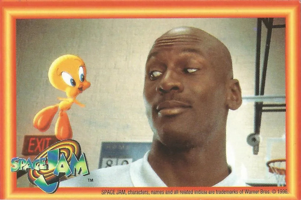 1996 Upper Deck Space Jam Stickers Michael Jordan #109 card image