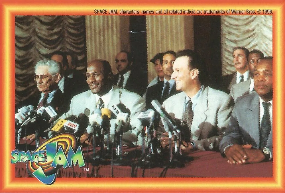 1996 Upper Deck Space Jam Stickers Michael Jordan #11 card image