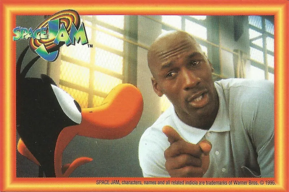 1996 Upper Deck Space Jam Stickers Michael Jordan #186 card image