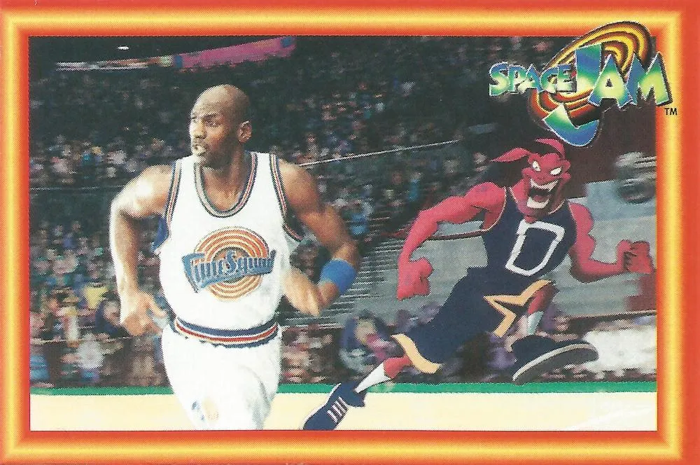 1996 Upper Deck Space Jam Stickers Michael Jordan #214 card image