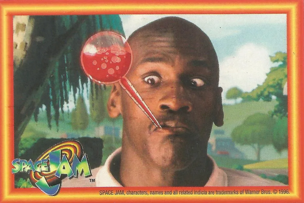 1996 Upper Deck Space Jam Stickers Michael Jordan #76 card image
