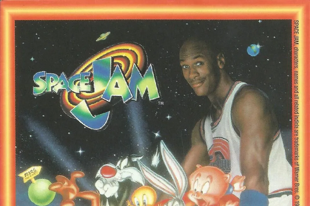 1996 Upper Deck Space Jam Stickers Michael Jordan #8 card image