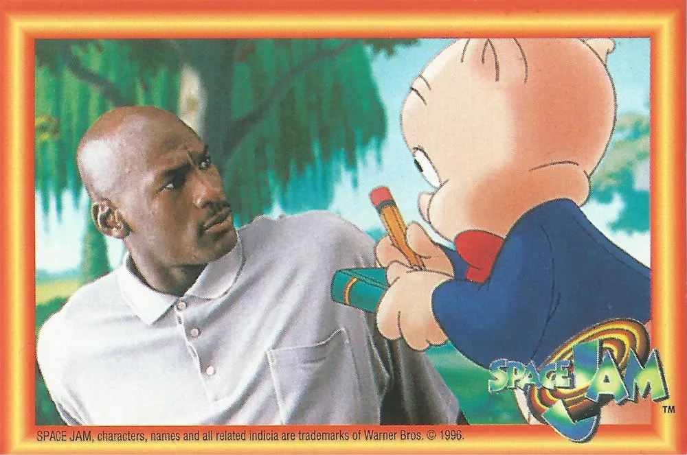 1996 Upper Deck Space Jam Stickers Michael Jordan #81 card image
