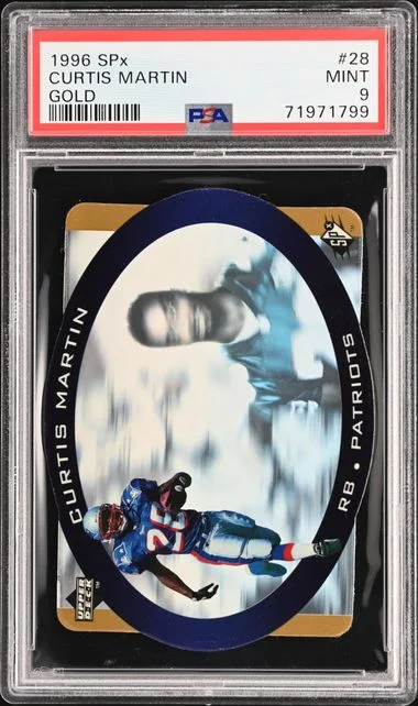 1996 Upper Deck SPx Curtis Martin Gold #28 card image