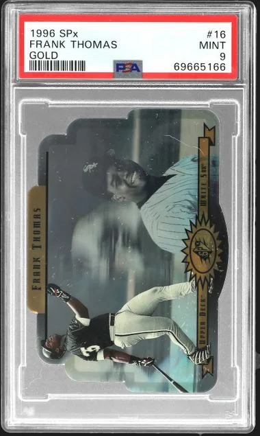 1996 Upper Deck SPx Frank Thomas Gold #16 card image