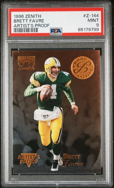 1996 Zenith Artist's Proof Brett Favre #Z-144 card image