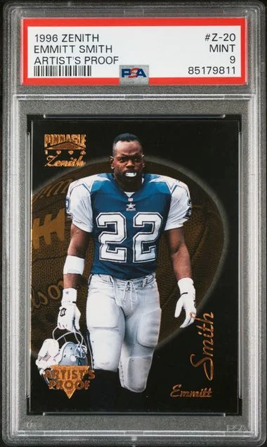 1996 Zenith Artist's Proof Emmitt Smith #Z-20 card image