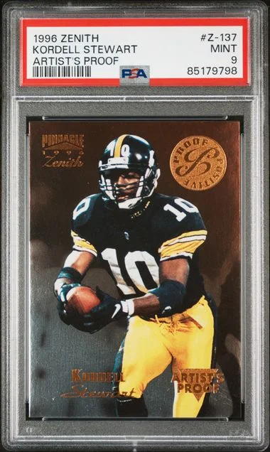 1996 Zenith Artist's Proof Kordell Stewart #Z-137 card image