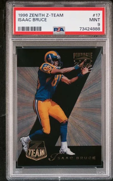 1996 Zenith Z-Team Isaac Bruce #17 card image
