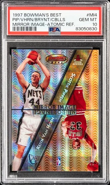 1997-98 Bowman Best C.Ceballos/K.Van Horn/K.Bryant/S.Pippen Mirror Image Atomic Refractor #MI4 card image