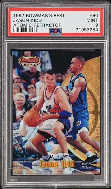 1997-98 Bowman Best Jason Kidd Atomic Refractor #80 card image