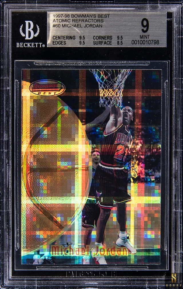 1997-98 Bowman Best Michael Jordan Atomic Refractor #60 card image