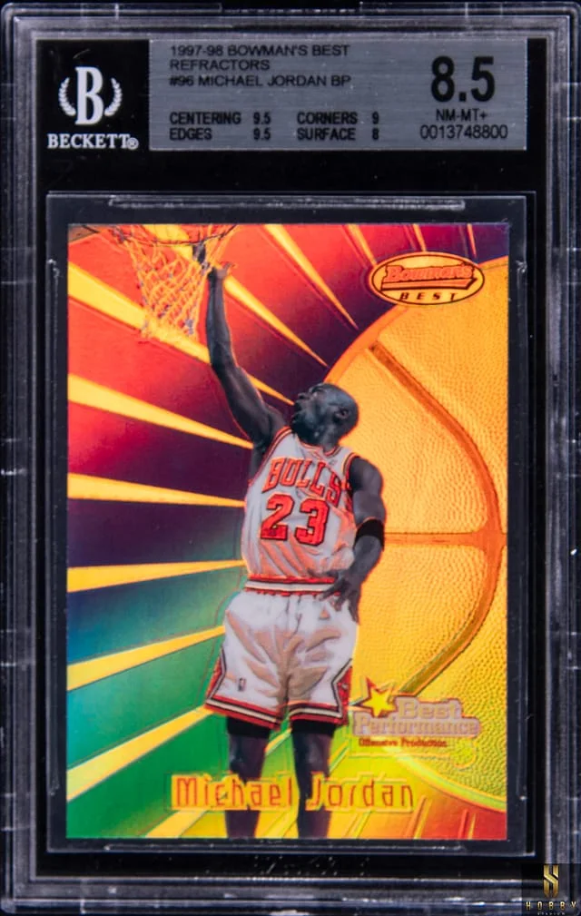 1997-98 Bowman Best Michael Jordan Atomic Refractor #96 card image