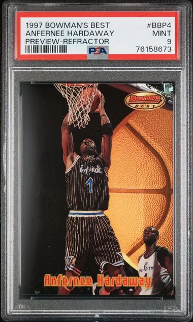 1997-98 Bowman's Best Anfernee Hardaway Preview Refractor #BBP4 card image