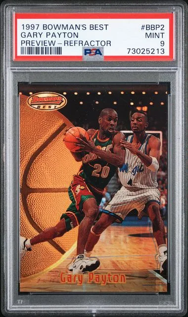 1997-98 Bowman's Best Gary Payton Preview Refractor #BBP2 card image