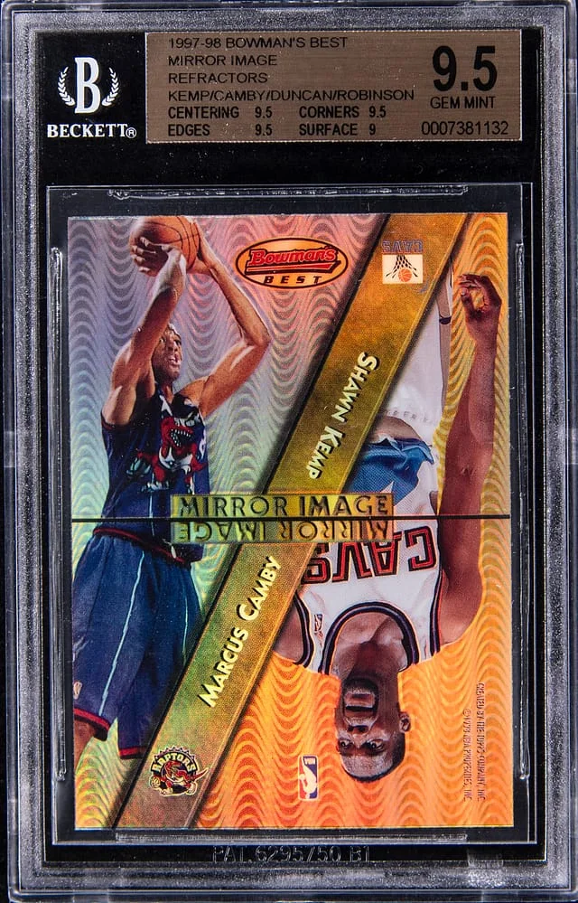1997-98 Bowman's Best Kemp/Camby/Duncan/Robinson Mirror Image Refractors #M16 card image