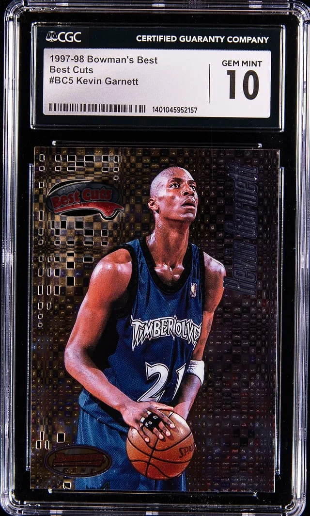 1997-98 Bowman's Best Kevin Garnett Best Cuts #BC5 card image