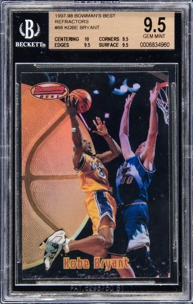 1997-98 Bowman's Best Kobe Bryant Atomic Refractor #88 card image