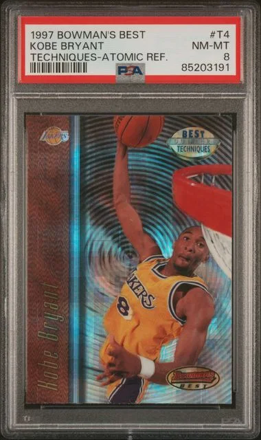 1997-98 Bowman's Best Kobe Bryant Techniques Refractor #T4 card image