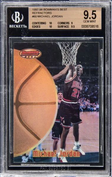1997-98 Bowman's Best Michael Jordan Atomic Refractors #60 card image