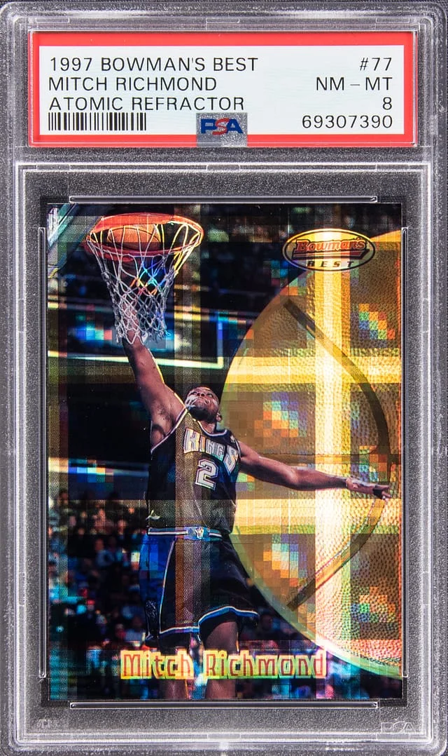 1997-98 Bowman's Best Mitch Richmond Atomic Refractor #77 card image