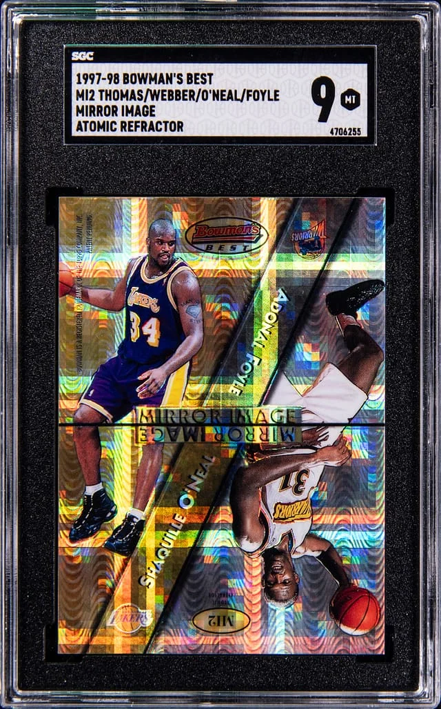 1997-98 Bowman's Best Thomas/Webber/O'Neal/Foyle Mirror Image Atomic Refractor #MI2 card image