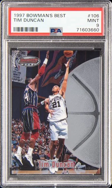 1997-98 Bowman's Best Tim Duncan #106 card image