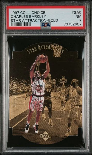 1997-98 Collector's Choice Charles Barkley Star Attraction Gold #SA5 card image